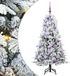 vidaXL - Kunstmatige Hinged Kerstboom met 150 LED Wit 150 cm PE en PVC