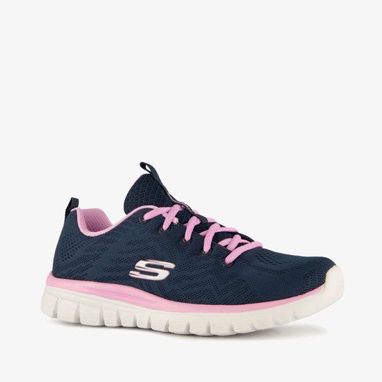 Skechers Graceful Get Connected dames sneakers blauw - Maat 39 - Memory Foam