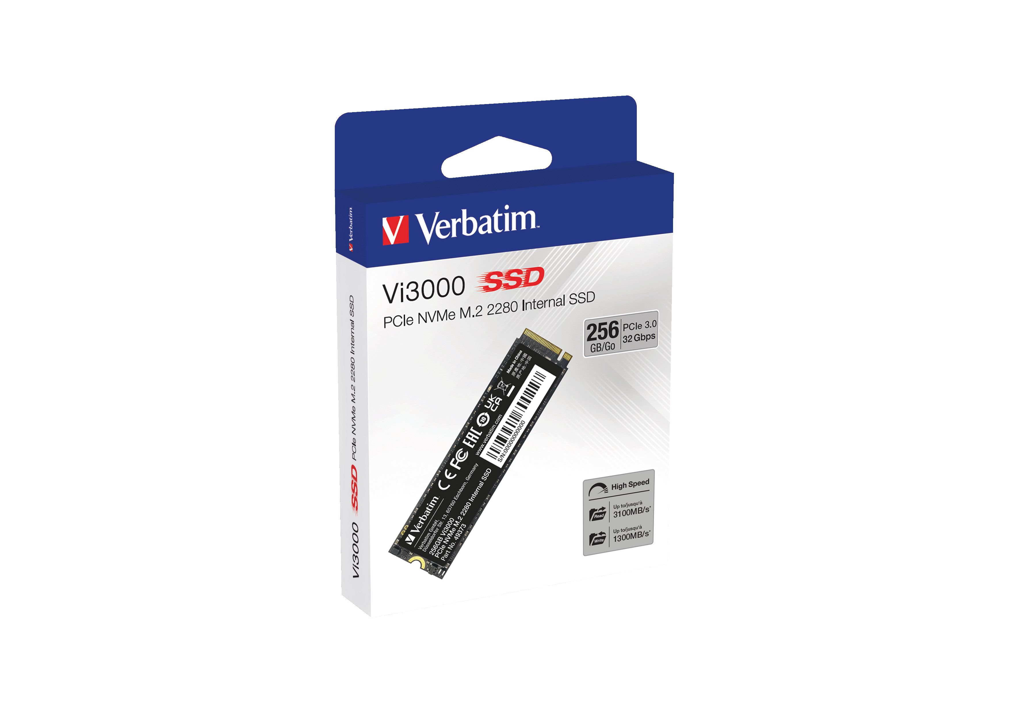 Verbatim Vi3000 256GB M.2 NVMe PCIe SSD