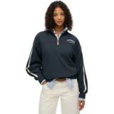 Superdry T-shirt met Tunesische kraag voor dames Country Club Tape