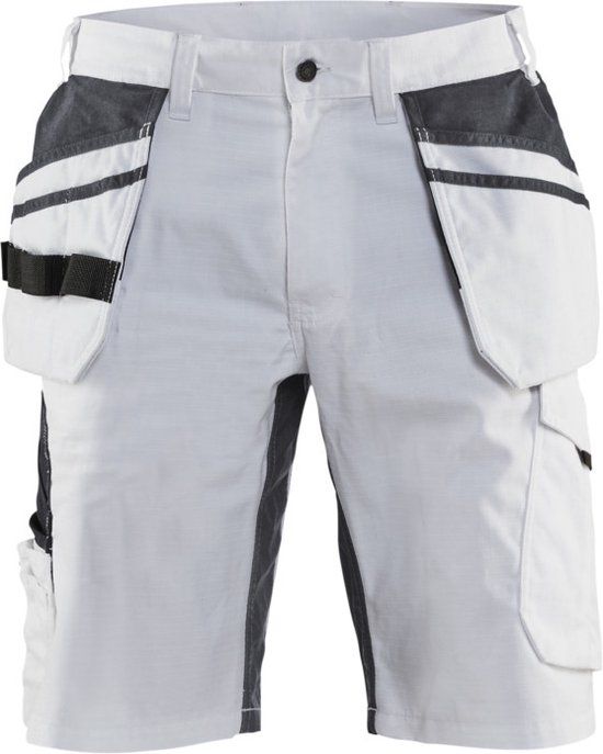 Blåkläder Schildersshort met stretch 1099-1330 - Wit/Donkergrijs - C60