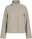 VILA VICLAUDIA L/S HIGH NECK SHORT JKT- NOOS Dames Gewatteerde jas Beige