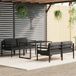 Prolenta Maison Exclusive - 5-delige loungeset voor de tuin met kussens, aluminium, antracietkleurig