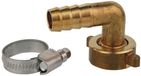 KIRCHHOFF MS coude slangkoppeling - Blanc - 3/4"M x 1/2"T - Avec collier de serrage