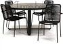 VITA Tuinstoel Vita Luxor zwart met braga tafel 140 cm rond