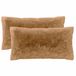 vidaXL Kussensloop 2 pcs HEERLEN Taupe 40 x 70 cm PV Fleece