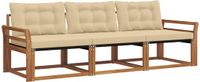 vidaXL - Buiten - bank - set - 3 - st - Natuurlijk - en - Beige
