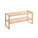 Wintem Ruimtebesparend schoenenrek van bamboe met 2 planken – elegantie en functionaliteit voor een perfecte organisatie, 70 x 27 x 28 cm, ideaal voor kleine ruimtes – voor maximaal 8 paar schoenen