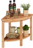 Merkloos Relaxdays Keukenrek Aanrecht - Organizer - 42 x 55 x 39,5 cm - Staand - Bamboe Hoekrek