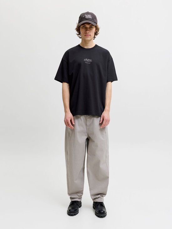 JACK&JONES JJEBARRON STUDIO TEE SS O-NECK Heren T-shirt Zwart XL