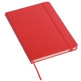 Merkloos Notitieboekje/Schrift harde kaft - rood - A5 formaat - met sluitband en bladwijzer - gelinieerd - 80 pagina