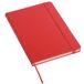 Merkloos Notitieboekje/Schrift harde kaft - rood - A5 formaat - met sluitband en bladwijzer - gelinieerd - 80 pagina