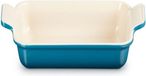 Le Creuset Ovenschaal 19 cm - 1,1 L - Aardewerk - Deep Teal - Rechthoek