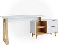Vicco Nautica Bureau – 138 x 60 cm met laden XL Wit