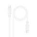 Watio Wave USB 2.0-kabel, USB C naar USB-C, 1,5 m lengte, 3 A houder, wit, ideaal voor opladen en gegevensoverdracht
