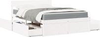 Maison Exclusive - Lit avec tiroirs et matelas, blanc, 120x190 cm, pin massif