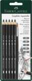 Faber-Castell Aquarelpotlood - Graphite - Set van 5 Hardheden + Penseel