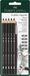 Faber-Castell Aquarelpotlood - Graphite - Set van 5 Hardheden + Penseel
