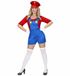 Widmann Finidi Super Loodgieter Vrouw Kostuum voor Volwassenen Rood/Blauw Polyester