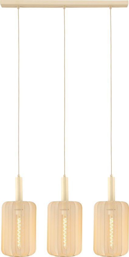 Lucide CORINA - Hanglamp - 3xE27 - Beige | Polyester | Beige | E27