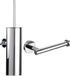 LIVINQ Porte-brosse WC Chrome - Ensemble de toilette 2 pièces - Acier inoxydable