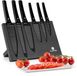 Klarstein bloc à couteaux avec couteaux, set de 6 pièces avec bloc