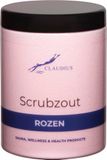 Claudius Cosmetics B.V. Scrubzout Rozen in handige pot - 1250 gram - met zwarte deksel - Hydraterende Lichaamsscrub