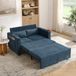 HAUSS SPOLE Slaapbank - 2-Zits Sofa En Logeerbed - Uitschuifbaar Met USB - Voor Woonkamer En Kantoor - Stof Marineblauw