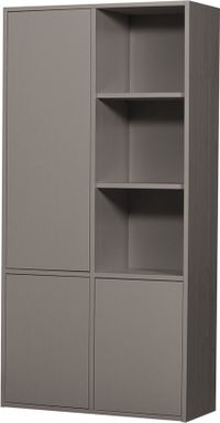 WOOOD Merel opbergkast - Grenen - Warmgrijs - 100x200x44