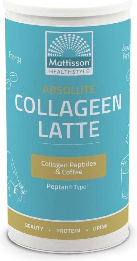 Mattisson Collageen Latte - Runder Collageen Peptides - Cappuccino Smaak - 180g