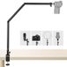 TARION Overhead statief camera tafelstatief klemstatief flexibel scharnierende arm tafelhouder met 3/8 inch schroefdraad en 3/8 inch op 1/4 inch schroeven adapter voor DSLR camera's ringlicht