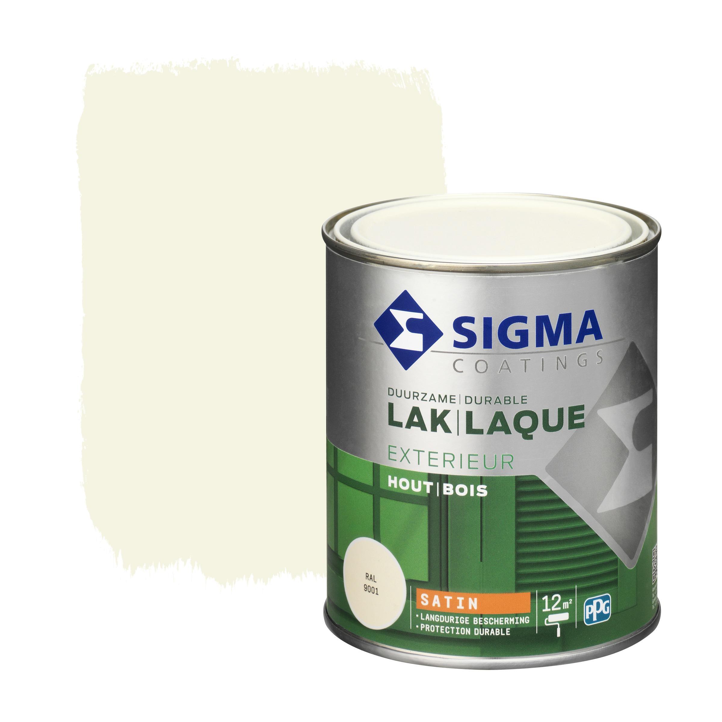 Sigma lak exterieur 9001 cremewit zijdeglans 750 ml