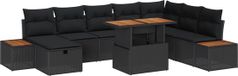 vidaXL Tuinbank - Zwart - Polyrattan