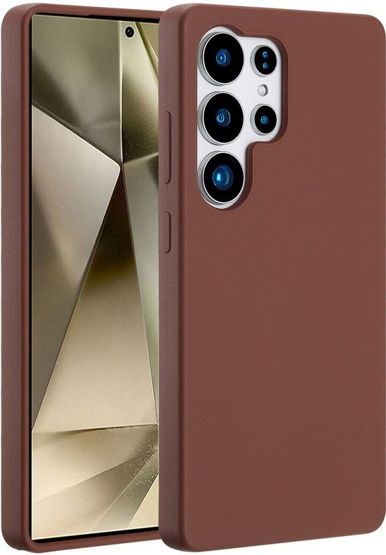 Accezz Liquid Silicone Backcover met MagSafe voor de Samsung Galaxy S25 Ultra - New Tea Brown