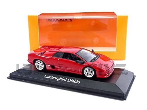 Maxichamps 940103570 1:43 Lamborghini Diablo-1994-rode verzamelminiatuurauto, rood