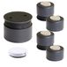 Wagner Justus Lounge 16907099 Meubelpoot, bankvoet, verstelbare voet Justus Lounge set van 4 - Ø 45 x 25-35 mm, kunststof zwart, incl. QuickClick® 2-in-1 Duo kunststof/vilt Ø 30 mm, schroefplaat Ø 43