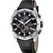 Festina F20692/4 Heren Polshorloge Timeless Chronograph Zwart Leer Zilverkleurig Staal Quartz