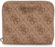GUESS Laurel II SLG Small Zip Around Wallet Latte Logo Lichtbruin