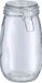 Zeller Voorraadpot/bewaarpot Alfie - 1.4L - glas - beugelsluiting - D11 x H22 cm