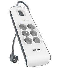Belkin BSV604ca2m - Spanningsbeschermer - Wit