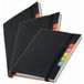 Merkloos Schoolschrift / notitieboekje - Pakket van 5x stuks - A6 formaat - 70 gelinieerde pagina's - zwart - met balpen