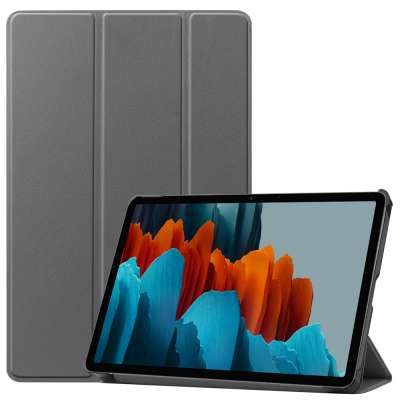 qMust Samsung Galaxy Tab S7 Smart Tri-Fold Case - Grijs