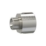 reduceernippel, RIEGLER reduceernippel, lang, G 1/2 a., G 3/4 i., SW 32, roestvrij staal 1.4571