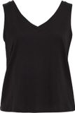 WE Fashion Dames singlet - Curve - Zwart - Maat 44