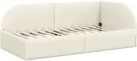 vidaXL Hoek Bed Frame Crème 90 x 200 cm Fluweel