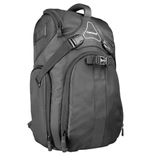 Mantona Rhodolit SLR-camerarugzak, fototas geschikt voor SLR met aangesloten lens, andere lenzen, systeemflitser en accessoires, zwarte cameratas incl. regenbescherming