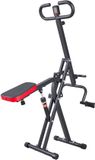 VEVOR Squat Machine voor Diepe Squats Thuis, Opvouwbaar Trainingsapparaat, Glute Trainer met 12 Verstelbare Weerstandsniveaus, Thuistrainingsapparaat voor Bilspieren en Benen, Glute Machine, Zwart