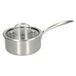 Poêle avec couvercle en verre, revêtement 3 couches, inox, sans PFAS, Ø16 cm