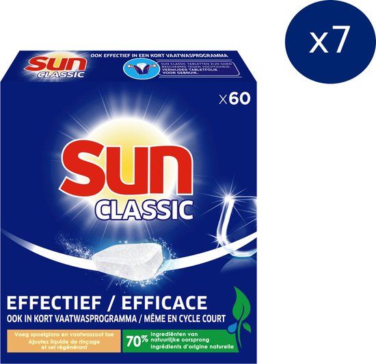 Sun Classic Vaatwastabletten - 60 stuks - Voordeelverpakking