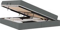 vidaXL Opbergbed met matras Donkergrijs 160 x 200 cm Polyester